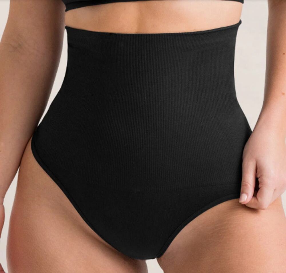 Empetua All Day Every Day High-Waisted Shaper Thong Black Women's Size Small NWT